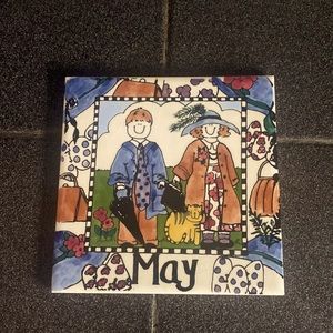 Vintage H& R Johnson Calendar Tile -May